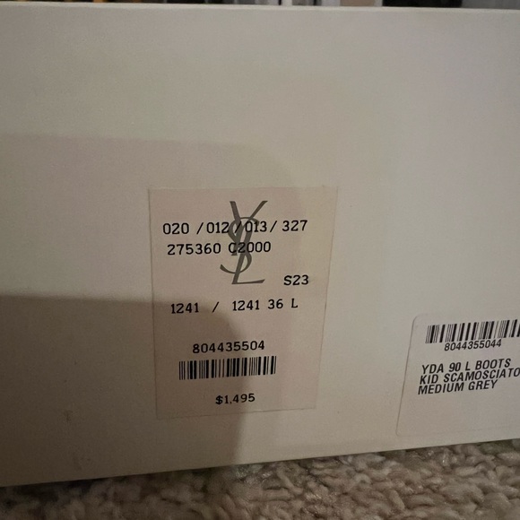 Yves Saint Laurent Platform Shearling knee high lace up boots - size 36 - Picture 6 of 8